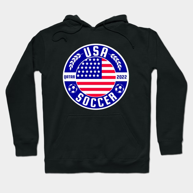 USA Qatar 2022 Hoodie by footballomatic